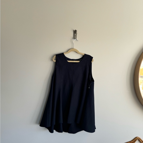 Club Monaco medium peplum navy blouse… - Picture 2 of 8